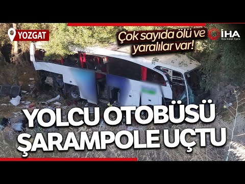 Yozgat'ta Otobüs Şarampole Yuvarlandı
