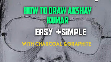 Drawing Akshay Kumar portrait using charcoal and graphite_Time lapse HD