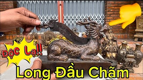Long đầu chãm bằng đồng _ Gạt tàn bằng đồng 1968 _ Thần tài cửi rồng #đồcổcầnthơ