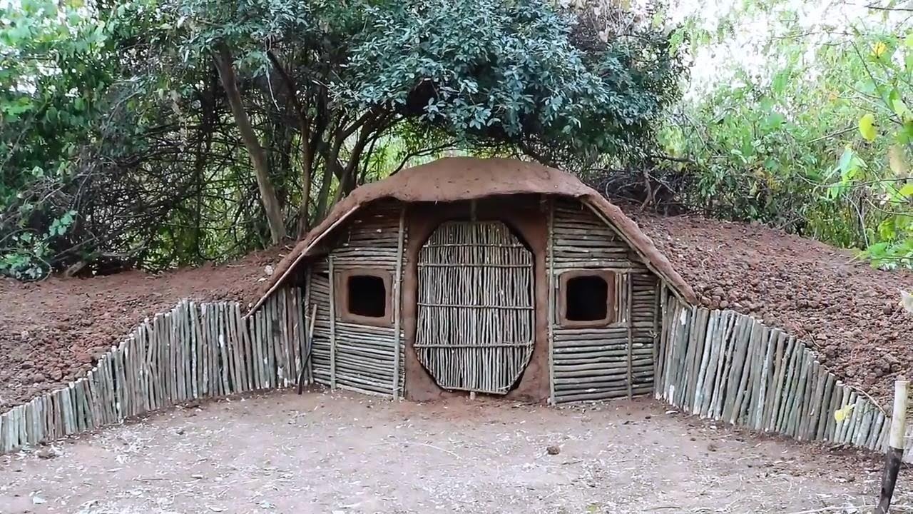 Primitive technology for building a house in the wild YouTube