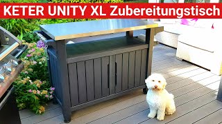 ♨️ GRILL BLITZ: KETER Unity XL, BBQ preparation table, graphite, 17202967, Grill side table 6131