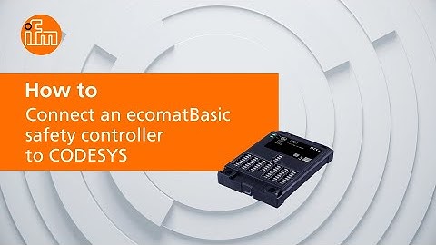How to connect an ecomatBasic safety controller to CODESYS