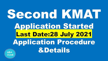 KMAT 2021| Application started| Detailed Video