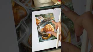 Рисуем мандаринку #art #арт #digitalart #художник #procreate #творчество #искусство #рисование