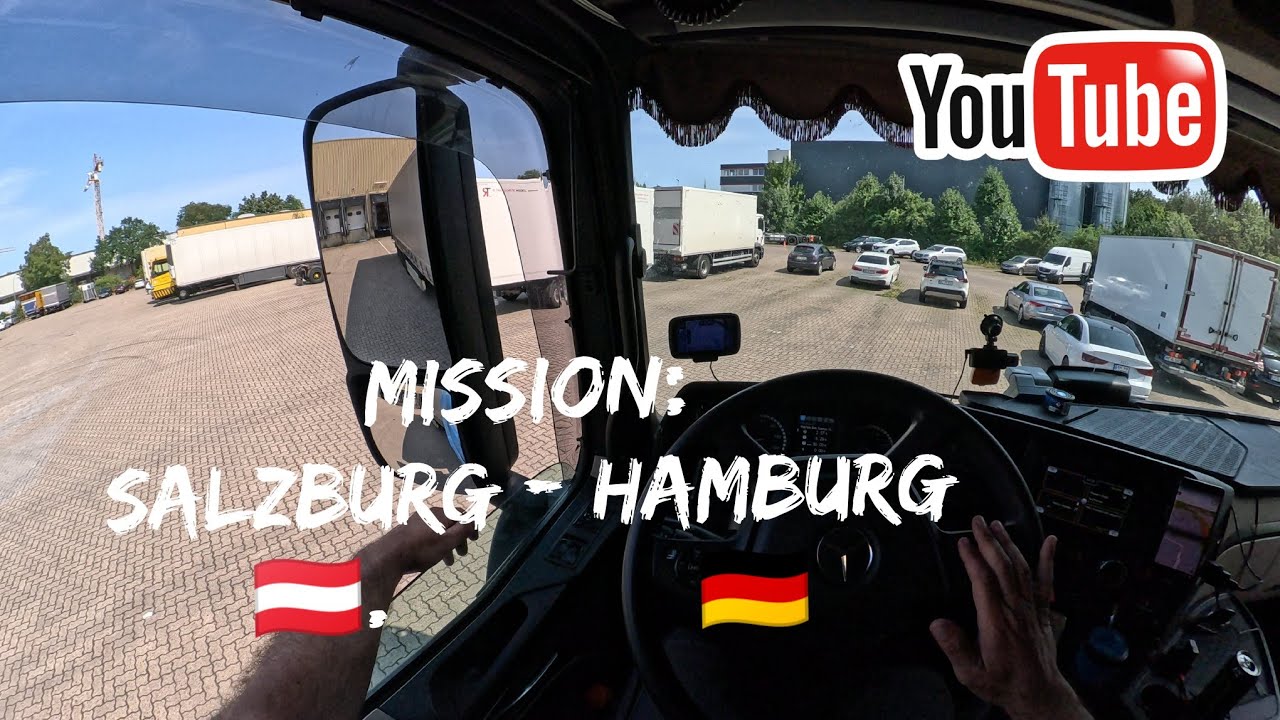 POV truck driving. Mission: Austria - Germany 4K