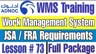 JSA & FRA Requirements with Permit in ADNOC WMS | Lecture # 73