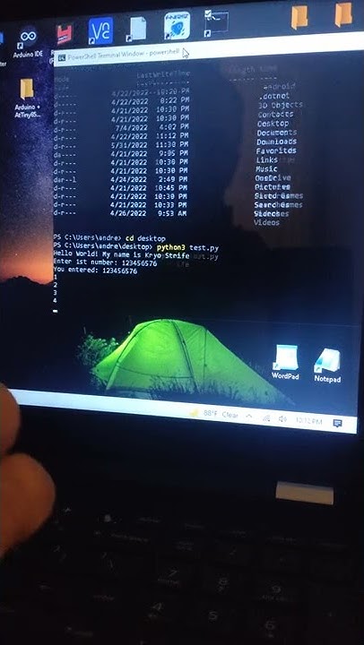 running python script from powershell - YouTube
