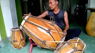 Kendang sunda jaipong bandung ukuran kemprang 18,,gedung 28,,panjang 63cm,,tak 15cm,, tung 19cm,,