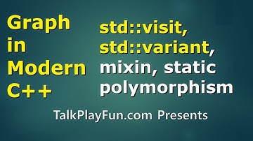 Graph in C++ #18: std::visit, std::variant, Mixin, and static polymorphism