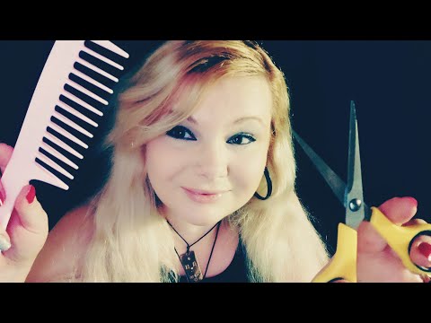 A Calming HAIR SALON ASMR roleplay : haircut, scalp check, parting , straightening