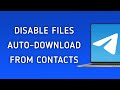 How To Disable Files Auto-Download From Contacts On Telegram On PC