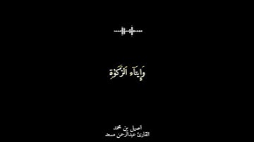 {فِي بُيُوتٍ أَذِنَ ٱللَّهُ أَن تُرۡفَعَ وَيُذۡكَرَ فِيهَا ٱسۡمُهُۥ} القارئ عبدالرحمن مسعد 🎧