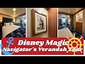 Disney Magic Disney Cruise Navigator&#39;s Verandah Stateroom Tour 7122 🚢✨