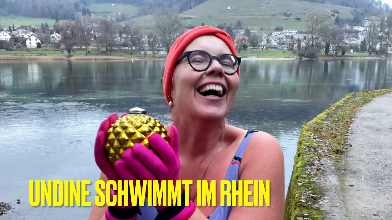 Eisbaden im Rhein / Winterschwimmen in der Schweiz mit Aufwärmen in der Märlistadt Stein am Rhein