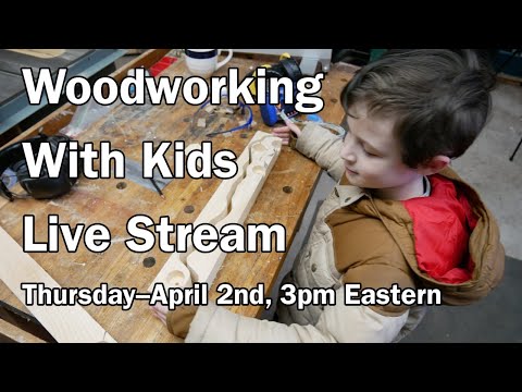 Official YouTube thumbnail for a Fine Woodworking woodworking-with-kids video