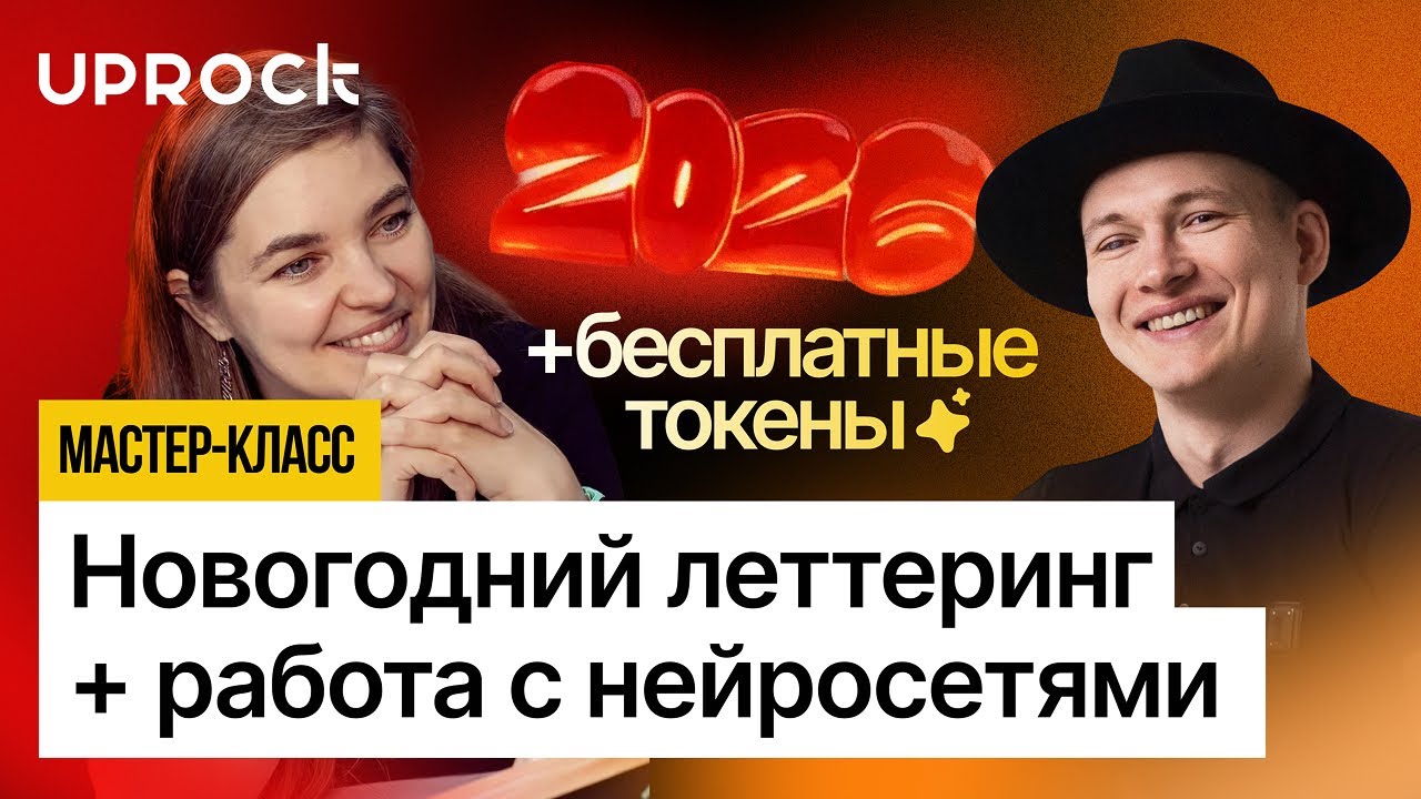 Новогодний леттеринг, работа с нейросетями и бесплатные токены для ваших генераций в Utopy.ai🎄