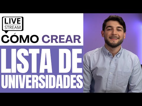 Cómo crear una lista de universidades