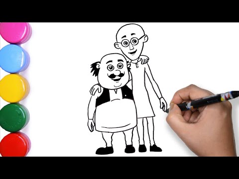 HOW TO DRAW A CUTE MOTU PATLU EASY FOR KIDS 