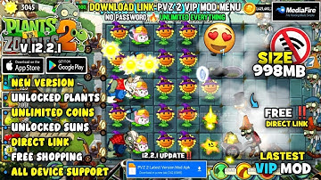 🚀 PLANTS VS ZOMBIES 2 MOD APK VERSION 12 2 1   Unlimited Money Gems 💎 & Sun Unlock All Plants 🔥.