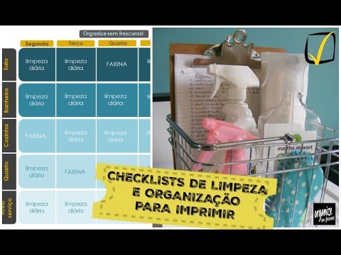 Vídeo: Plano de limpeza do apartamento para a semana