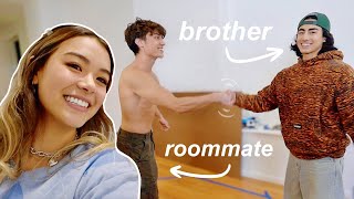 LITTLE BROTHER MEETS MY ROOMMATES