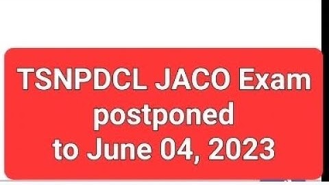 TSNPDCL JACO EXAM POSTPONED #tsnpdcl #competitive #telangana #group4 #group2