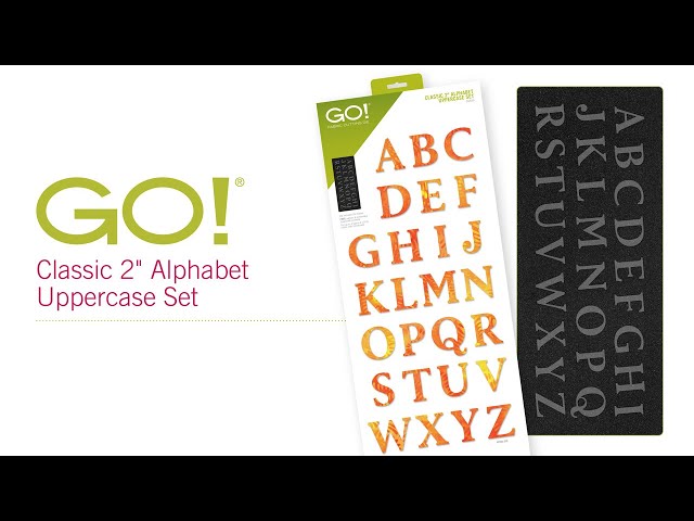 AccuQuilt GO! Classic 2" Alphabet Uppercase Die – Quilting & Sewing Die Cutter, Includes A-Z Letters, For Fabric Scraps