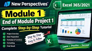 Module 1 End of Module Project 1 | New Perspectives Excel 365/2021 | Complete Step-by-Step Tutorial
