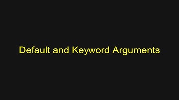 Python Tutorial - Default and Keyword Arguments