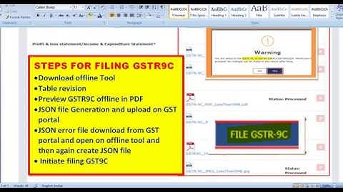 GSTR9C Offline Tool, How to File GSTR9C Reconciliation Statement JSON file, GSTR 9C filing FY2017-18