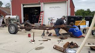 Cleaning and disassemble 1957 Chevy Frame