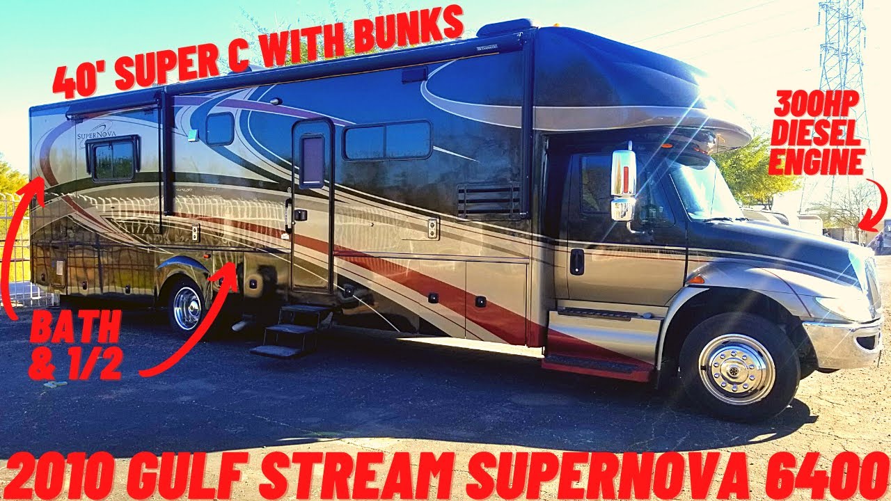 Bath and a Half w/ Bunks Diesel Super C! 2010 Gulf Stream Supernova