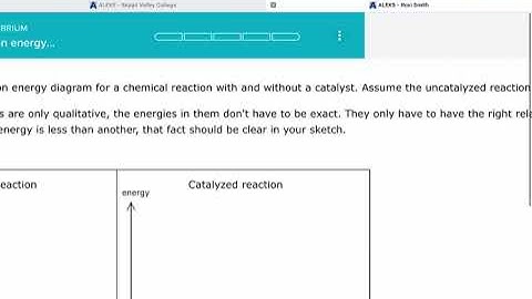 ALEKS: Drawing the reaction energy diagram of a catalyzed reaction