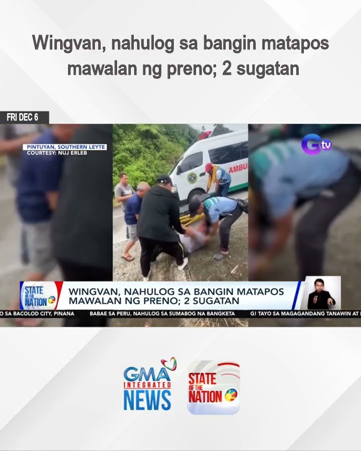 Wingvan, nahulog sa bangin matapos mawalan ng preno; 2 sugatan | SONA