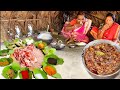 Village tribe style chicken masala curry cook and eat by santali womenrural indian village cooking