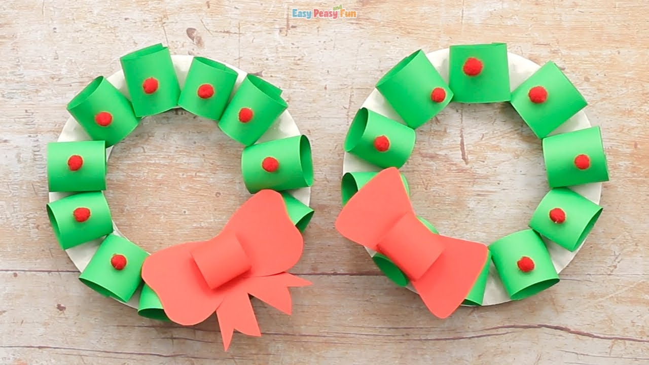 Paper Plate Christmas Wreath