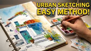 Stop Overcomplicating Urban Sketching! (Do Like me Instead) || Watercolor timelapse