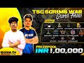 Free Fire Live Squad Tournament || Battle For One Lakh Rupees By Two Side Gamers - Garena Free Fire