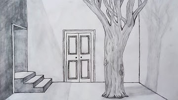 How to Draw one point Perspective Drawing # Senthil Art Gallery