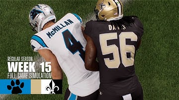 Panthers vs. Saints | 2025-26 Season Week 15 | Madden NFL 26 Simulation
