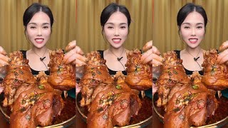 eat three oversized trotters，asmr mukbang eating show