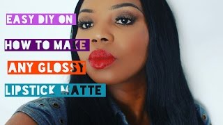 DIY HOW TO MAKE ANY LIPSTICK MATTE by Gggg 489 views 7 years ago 4 minutes, 1 second