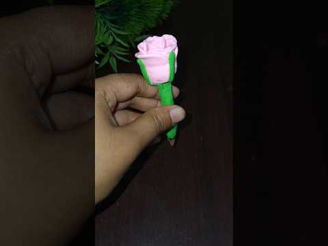 Easy Rose Making With Clay 🌹 #diy #clayart #rose #short