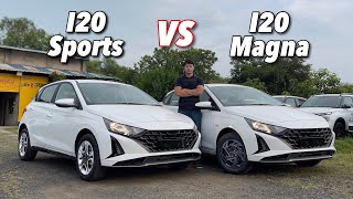 Jyada VFM Konsa🤔2023 Hyundai I20 Facelift Sports VS Magna Comparison