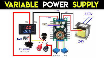 Diy Linear Variable Lab Bench Power Supply || Make Voltage And Current Adjustable Power Supply