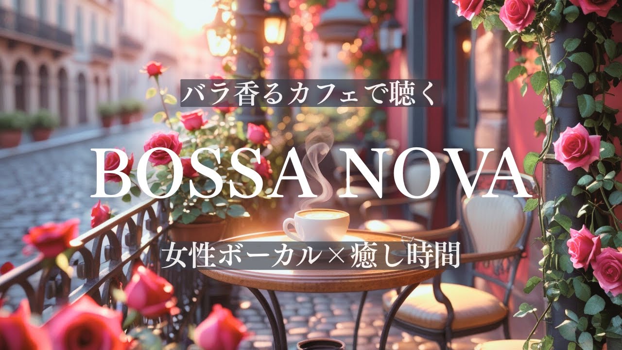 【Playlist】街角カフェに咲くバラとボサノバ｜女性ボーカルが彩る癒しの時間