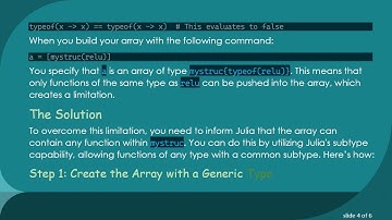 How to Create an Array of Structs with Generic Function Members in Julia