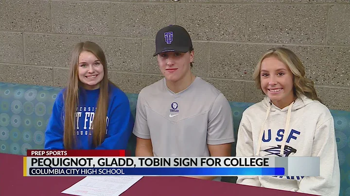 Columbia City's Abigail Pequignot, Sam Gladd, and Courtney Tobin sign for college