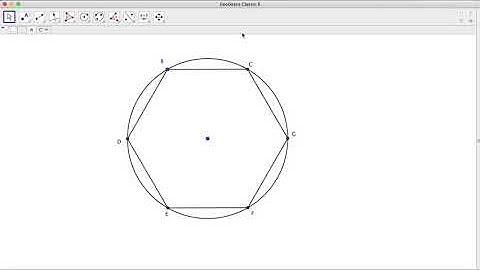 MTHE 3070 Constructions Hexagon given circle Geogebra
