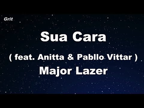 Sua Cara feat Anitta  Pabllo Vittar   Major Lazer Karaoke No Guide Melody Instrumental